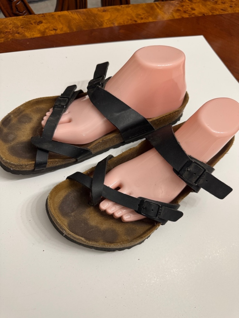 Men Birkenstock Black Strappy Cork Footbed Slipper- Comfortable Casual Slides 43